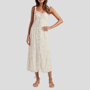 Ever New Melbourne Summer Boho Peach Meadow Ditsy Mini Floral Maxi Dress